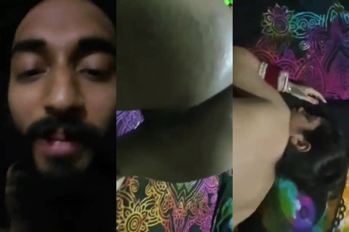 The couple in a reflective pose