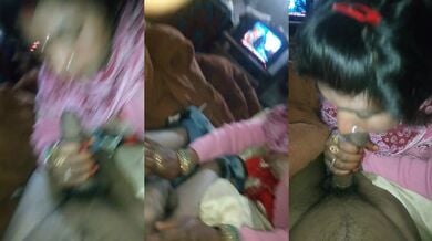 आंटी को नींद आई थी फिर भी लंड चूस रही हैं