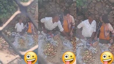 फ्रूट वाले का लंड हिलाती भाभी का वायरल सेक्स वीडियो