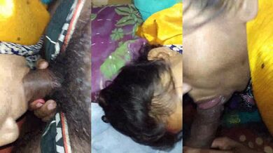 नयी नवेली भाभी के मुहं में पति ने लोडा दिया!