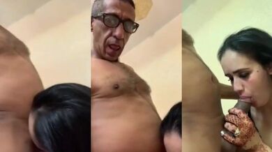 बूढ़े ससुर का मोटा लंड चूसा बहू ने