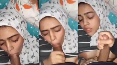 हिजाबी लड़की का हॉट ब्लोजॉब और फेशियल कमशॉट वीडियो