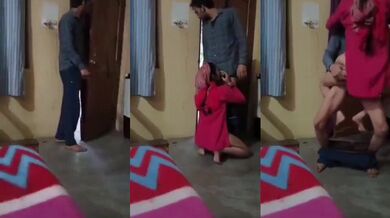 चाची को पकड़ के चोदता जवान भतीजा